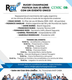 Rugby Champagne festeja sus 23 años en la previa de Los Pumas vs All Blacks