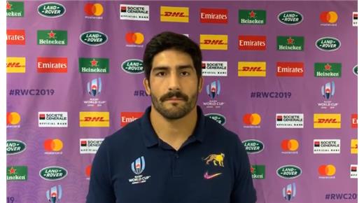 Rodrigo Bruni: "Estoy contento por ponerme la camiseta de Los Pumas nuevamente"