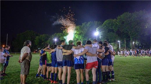 Las imágenes del banderazo de San Carlos en la previa del repechaje