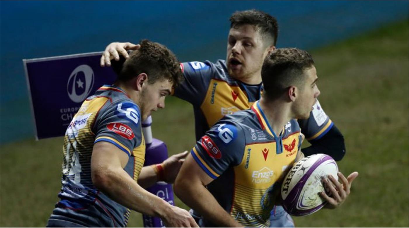 Dragons, Scarlets y Edinburgh están en los cuartos de final de la Challenge Cup