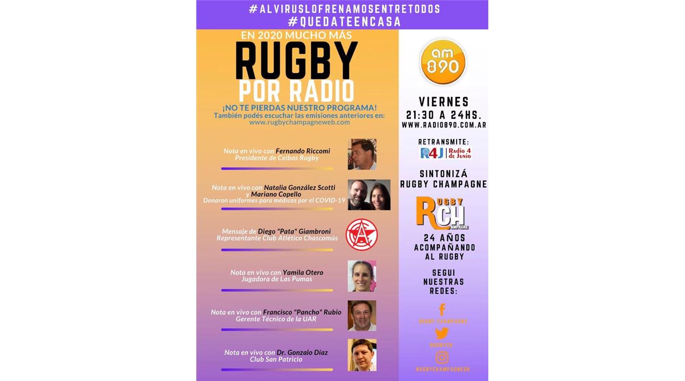 Hoy un nuevo programa de Rugby Champagne Radio