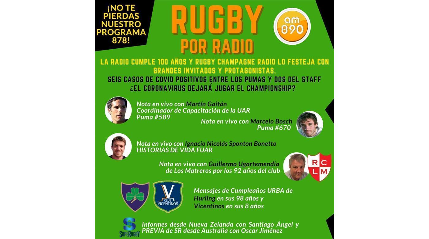 Reviví el programa 878 de Rugby Champagne Radio