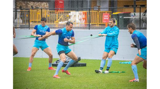 Las imágenes del entrenamiento de Los Pumas