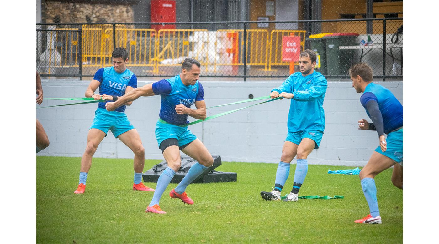 Las imágenes del entrenamiento de Los Pumas