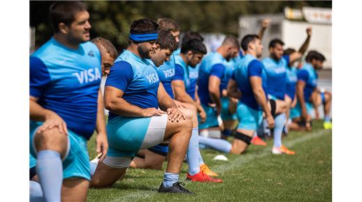 Las imágenes del entrenamiento de Los Pumas