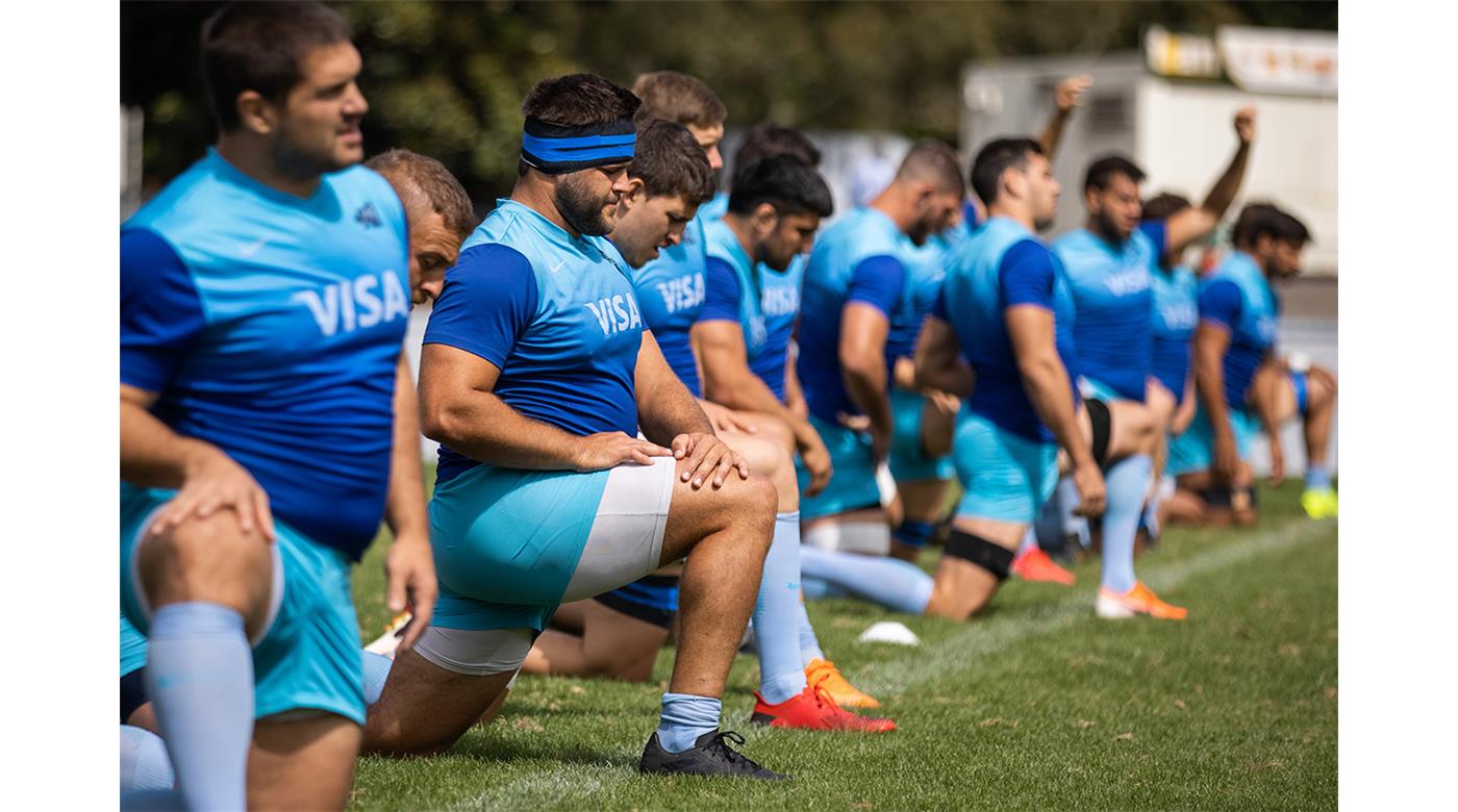 Las imágenes del entrenamiento de Los Pumas