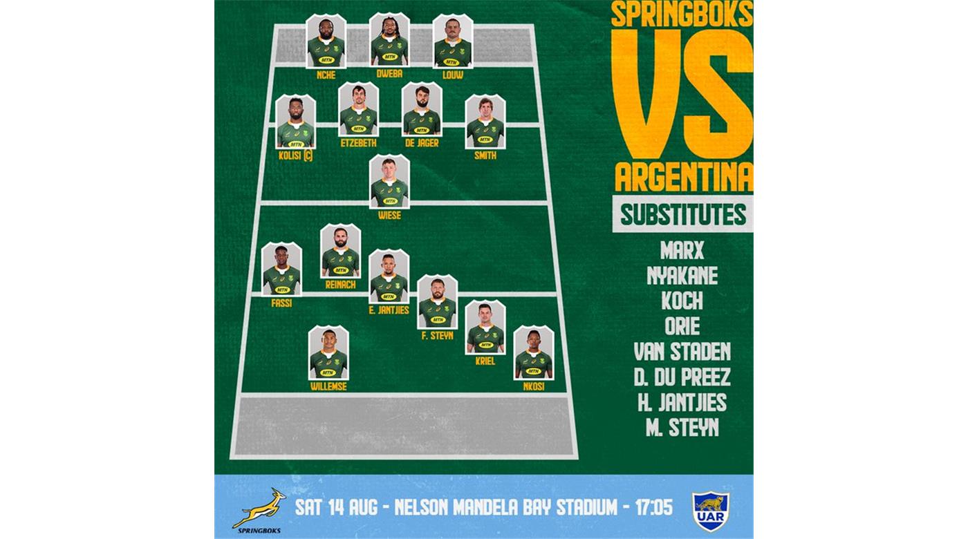 Sudáfrica confirmó el equipo para enfrentar a Los Pumas