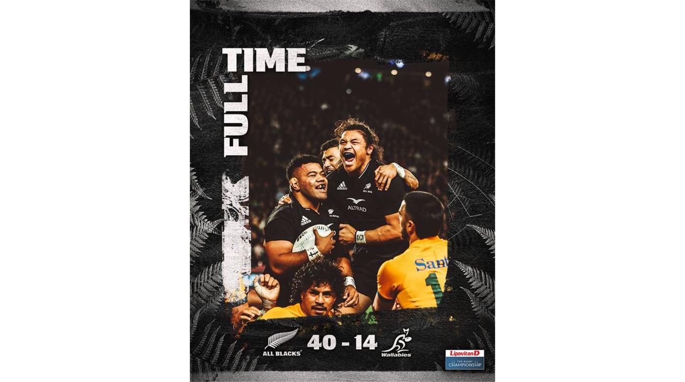 Los All Blacks hicieron su trabajo: golearon a los Wallabies en Auckland