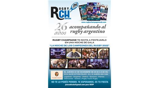 LA NOCHE DE LOS CAMPEONES DEL RUGBY 2022