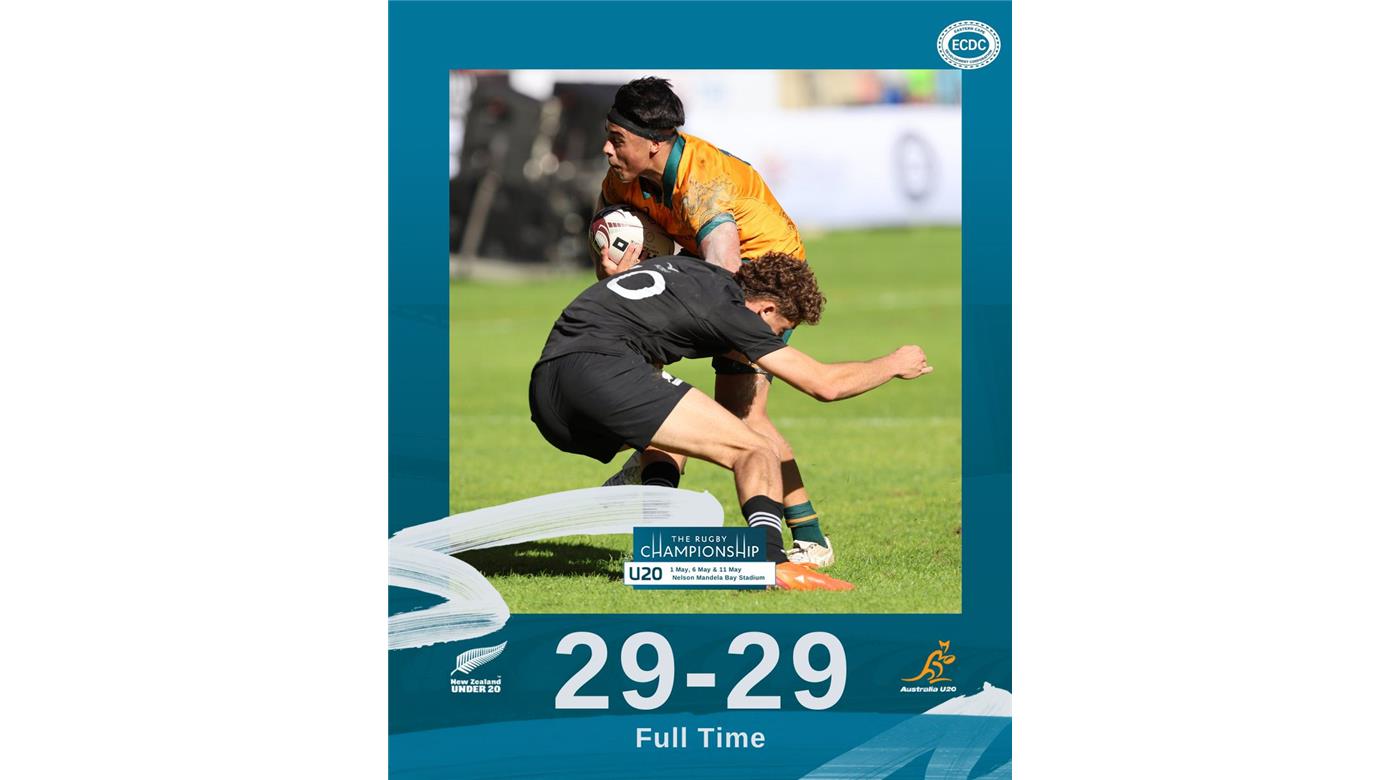 AUSTRALIA Y NUEVA ZELANDA IGUALARON EN EL PRIMER PARTIDO DEL RUGBY CHAMPIONSHIP M20 