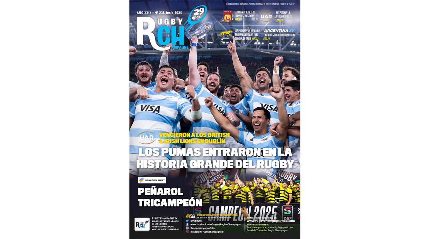 UNA NUEVA REVISTA RUGBY CHAMPAGNE, LA DEL MES DE JUNIO, ESTÁ ENTRE NOSOTROS 