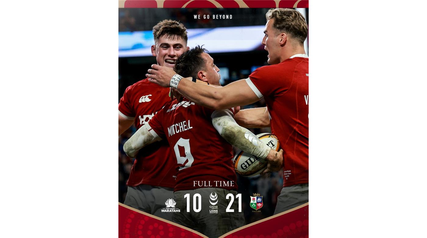 UN NUEVO TRIUNFO DE LOS BRITISH & IRISH LIONS ANTE LOS WARATAHS EN SU GIRA POR AUSTRALIA