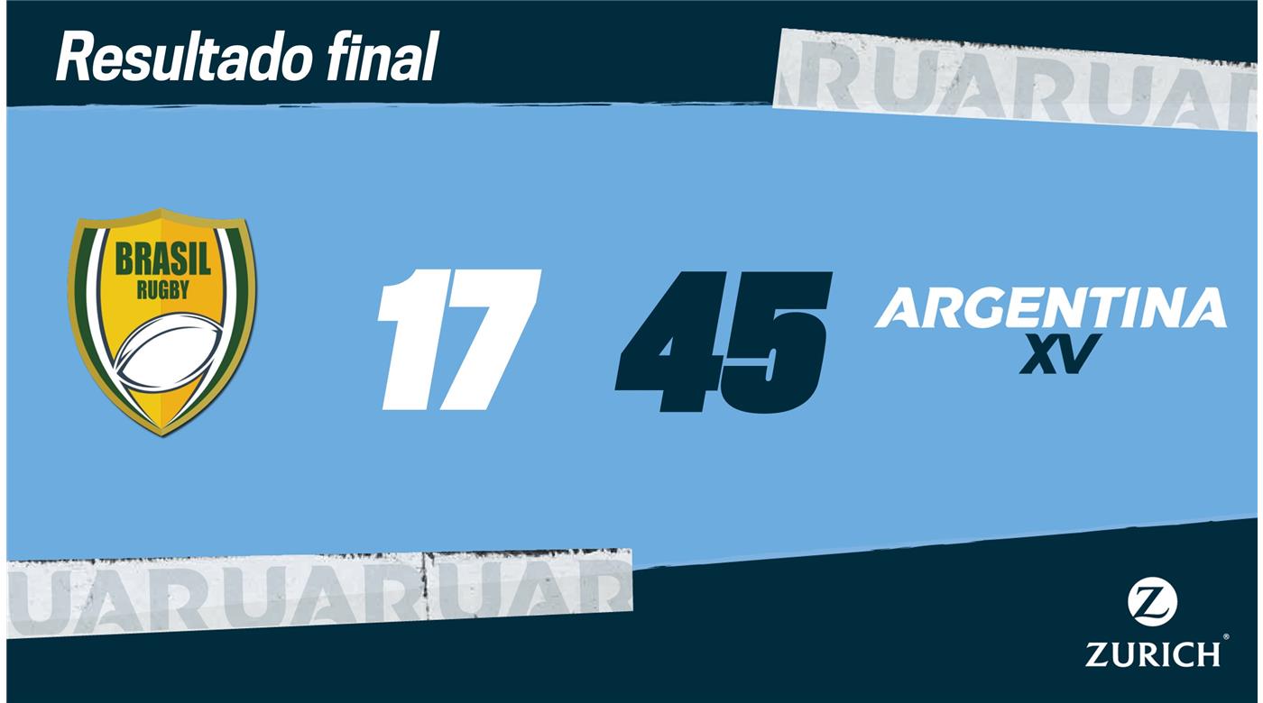 ARGENTINA XV VENCIÓ A BRASIL POR 45 A 17