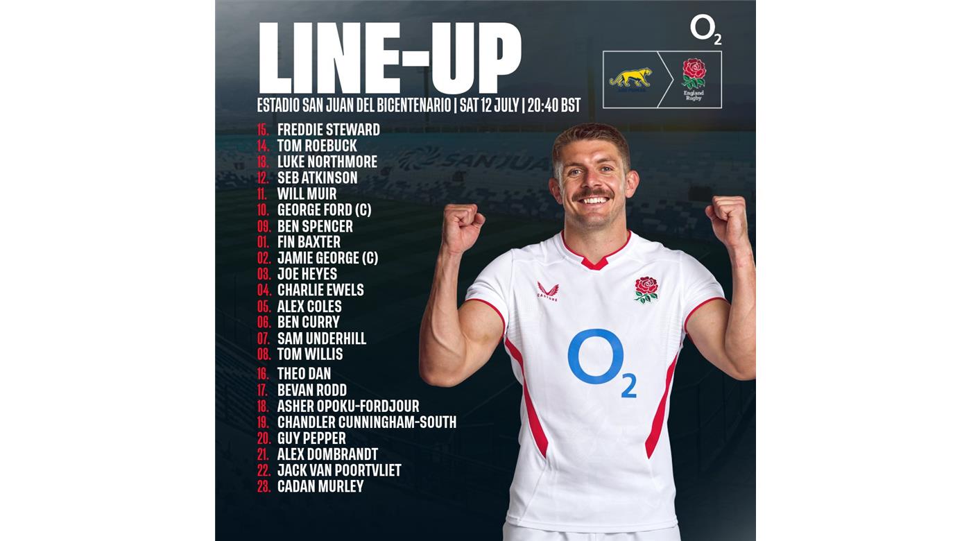 INGLATERRA CON UN CAMBIO EN SAN JUAN PARA LA REVANCHA ANTE LOS PUMAS