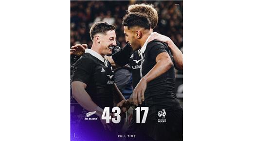 LOS ALL BLACKS SE QUEDARON CON LA SERIE ANTE FRANCIA, Y EN LA REVANCHA LE GANARON CON FACILIDAD   