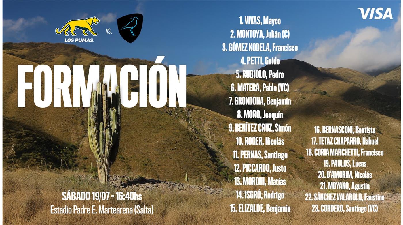 LOS PUMAS BUSCARÁN MANTENER EL INVICTO ANTE  URUGUAY EN SALTA PATRA CERRAR LA VENTANA DE JULIO