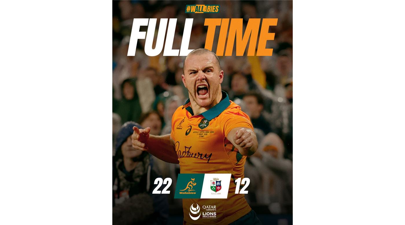 LOS WALLABIES DERROTARON A LOS BRITISH & IRISH LIONS EN EL CIERRE DE LA GIRA POR AUSTRALIA 