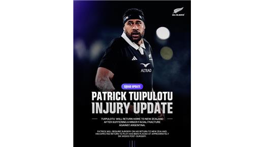 PATRICK TUIPOOTU ES BAJA PARA LA REVANCHA DEL SÁBADO EN VÉLEZ Y VUELVE A NUEVA ZELANDA