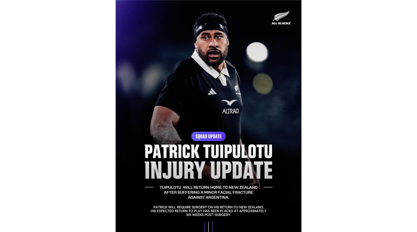 PATRICK TUIPOOTU ES BAJA PARA LA REVANCHA DEL SÁBADO EN VÉLEZ Y VUELVE A NUEVA ZELANDA