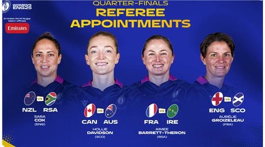FUERON CONFIRMADAS LAS JUEZAS QUE ARBITRARÁN LOS CUARTOS DE FINAL DEL MUNDIAL FEMENINO 