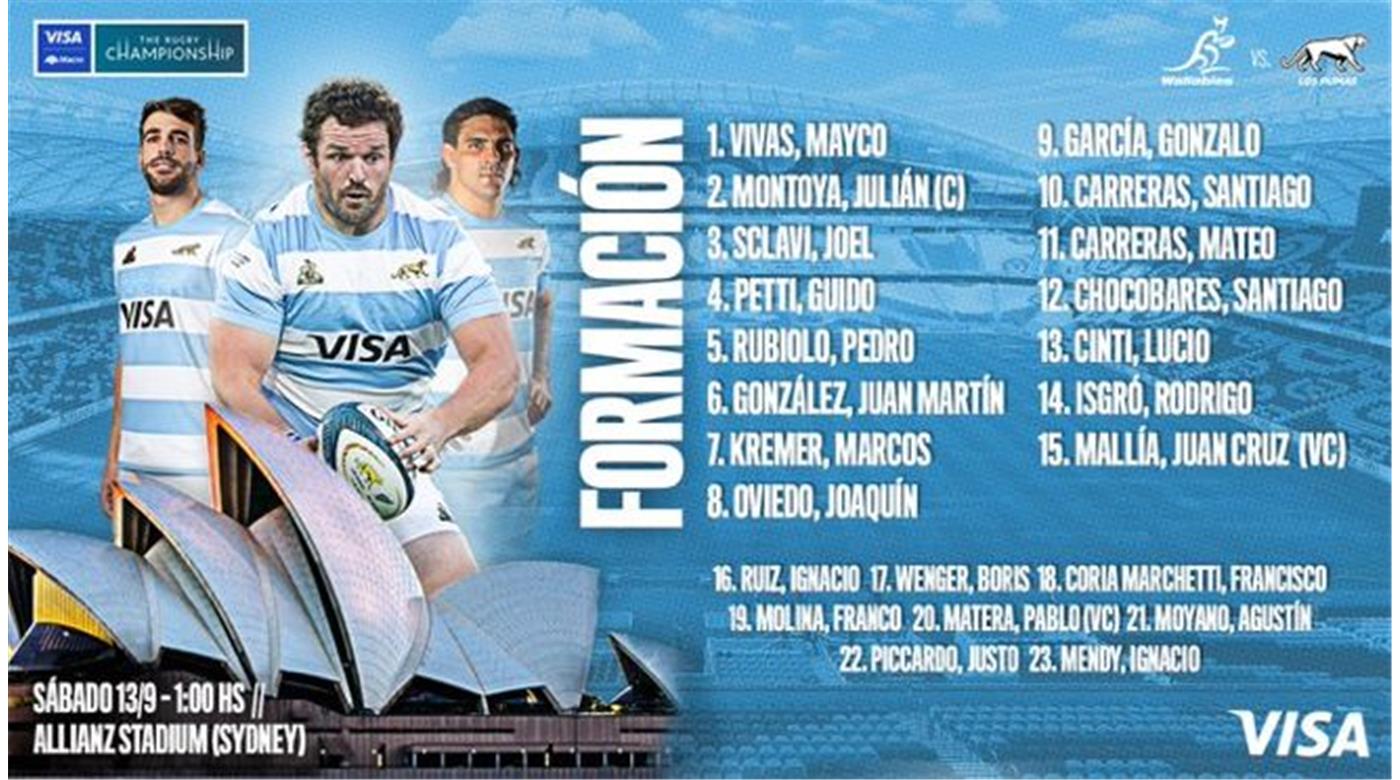 LOS PUMAS ELEGIDOS PARA LA REVANCHA ANTE AUSTRALIA 