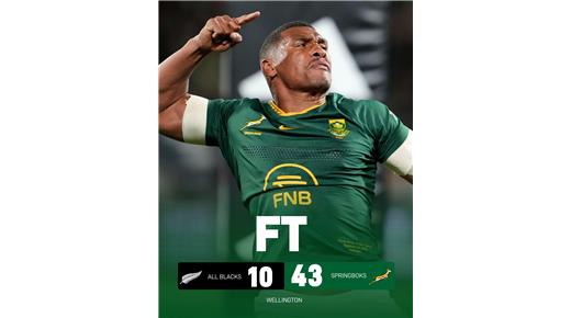 SUDÁFRICA Y UNA GOLEADA HISTÓRICA ANTE LOS  ALL BLACKS PARA VOLVER AL  NÚMERO UNO DEL RANKING