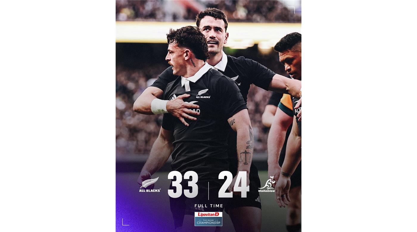 NUEVA ZELANDA LE GANÓ A AUSTRALIA Y QUIERE QUEDARSE CON EL RUGBY CHAMPIONSHIP