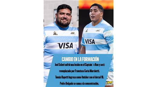 JOEL SCLAVI SE LESIONÓ EN EL CAPTAIN´S RUN Y SERÁ REEMPLAZADO POR FRANCISCO CORIA MARCHETTI