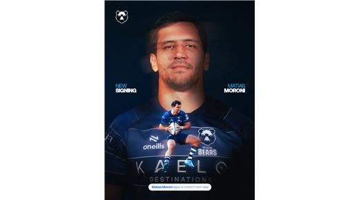 "TUTE" MORONI ES EL NUEVO REFUERZO TEMPORARIO DE BRISTOL BEARS