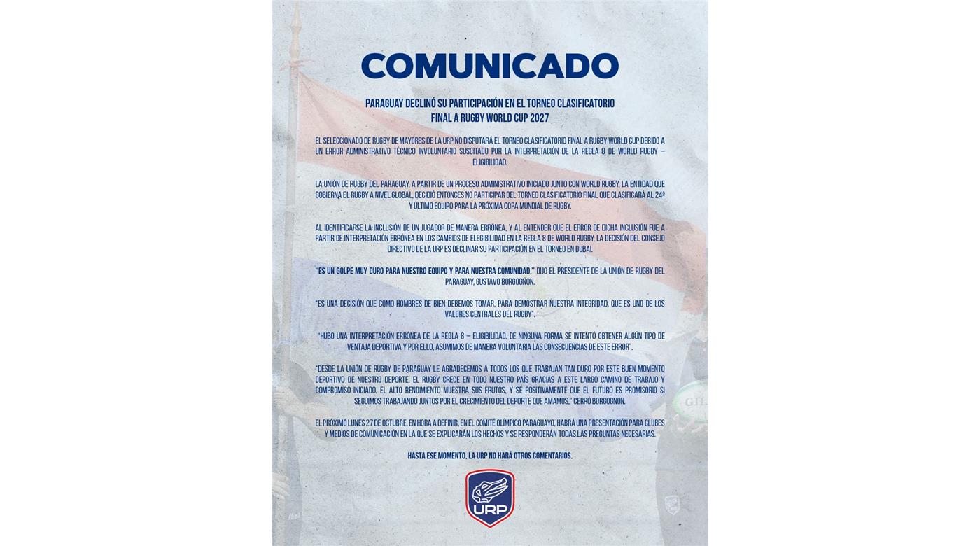 BRASIL JUGARÁ EN DUBAI EL CUADRANGULAR POR EL ÚLTIMO PASAJE AL MUNDIAL 2027 POR MALA INCLUSIÓN DE UN JUGADOR DE PARAGUAY