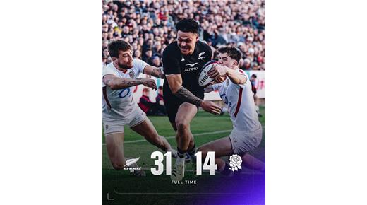 ALL BLACKS XV CORTÓ LA RACHA DE INGLATERRA "B" Y LO DERROTÓ
