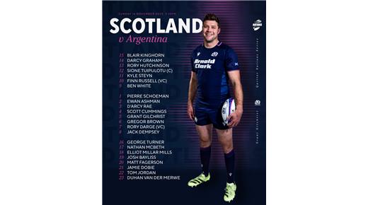 ESCOCIA CON UN SOLO CAMBIO PARA EL GRAN PARTIDO DEL DOMINGO