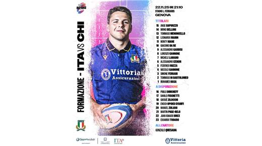 ITALIA RECIBE A CHILE EN UN PARTIDO CON CARAS CONOCIDAS