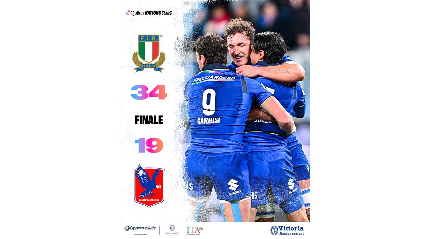 ITALIA SUPERÓ A LOS CÓNDORES CHILENOS CON JUSTICIA EN EL CIERRE DE LA VENTANA