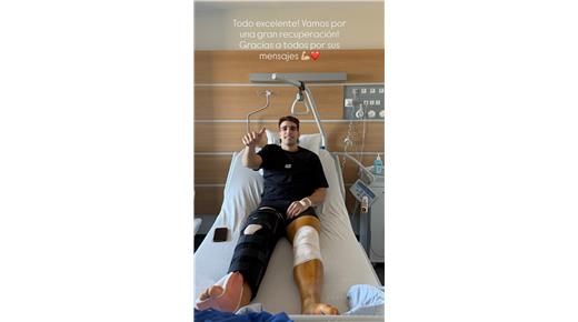 JUAN CRUZ MALLÍA FUE OPERADO CON ÉXITO Y TENDRÁ PARA VARIOS MESES DE RECUPERACIÓN 