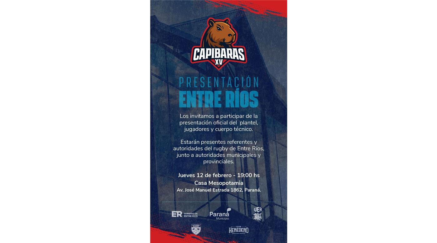 HOY SE PRESENTA OFICIALMENTE CAPIBARAS Y MAÑANA JUGARÁ EN SAUCE VIEJO ANTE LOS PUMITAS