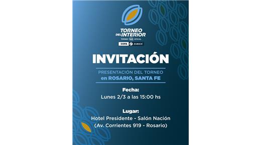 SE PRESENTA ESTA TARDE EN ROSARIO EL TORNEO DEL INTERIOR 
