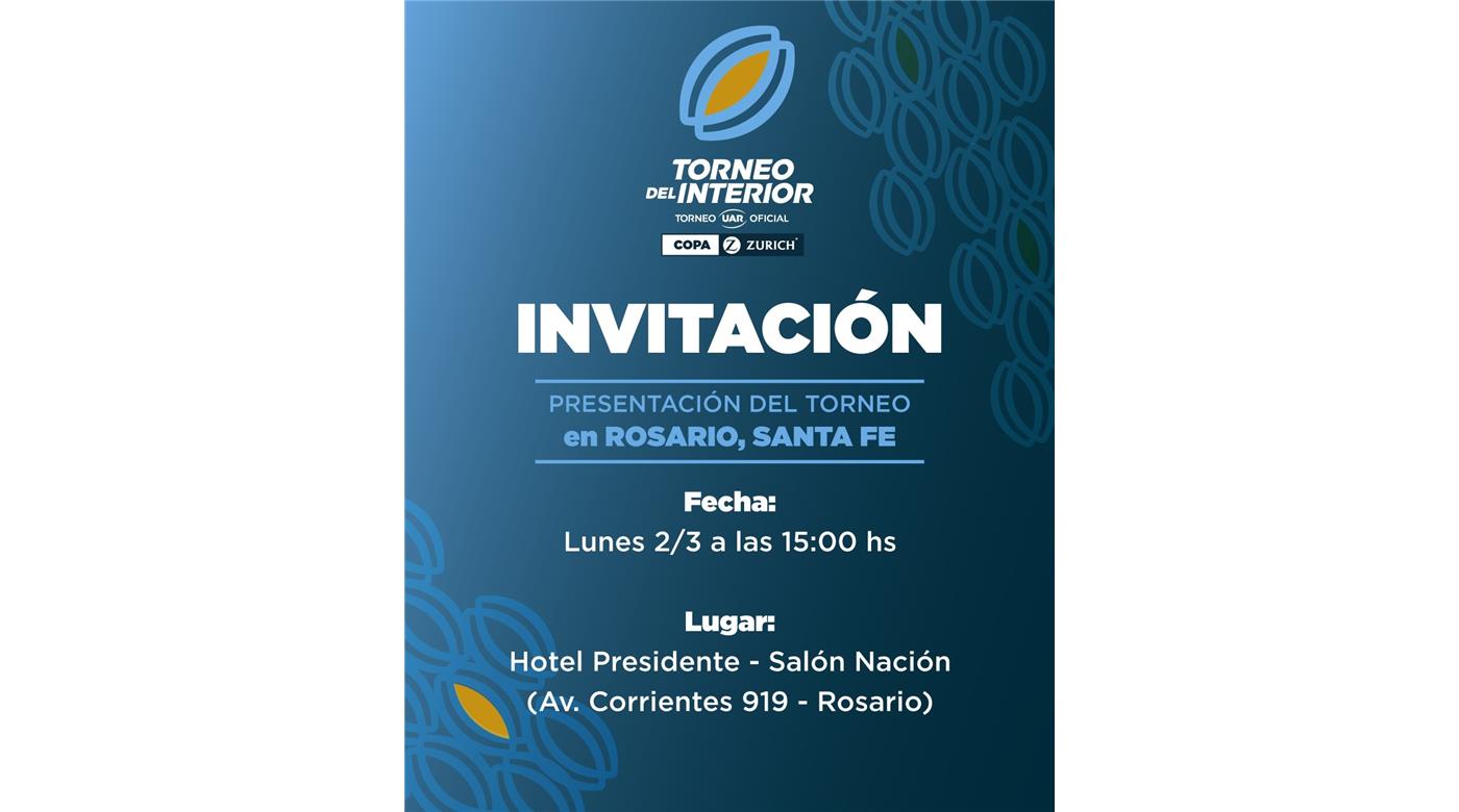 SE PRESENTA ESTA TARDE EN ROSARIO EL TORNEO DEL INTERIOR 