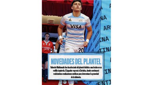 VALENTÍN MALDONADO FUE DESAFACTADO Y NO ESTARÁ EN EL SEVEN DE NUEVA YORK