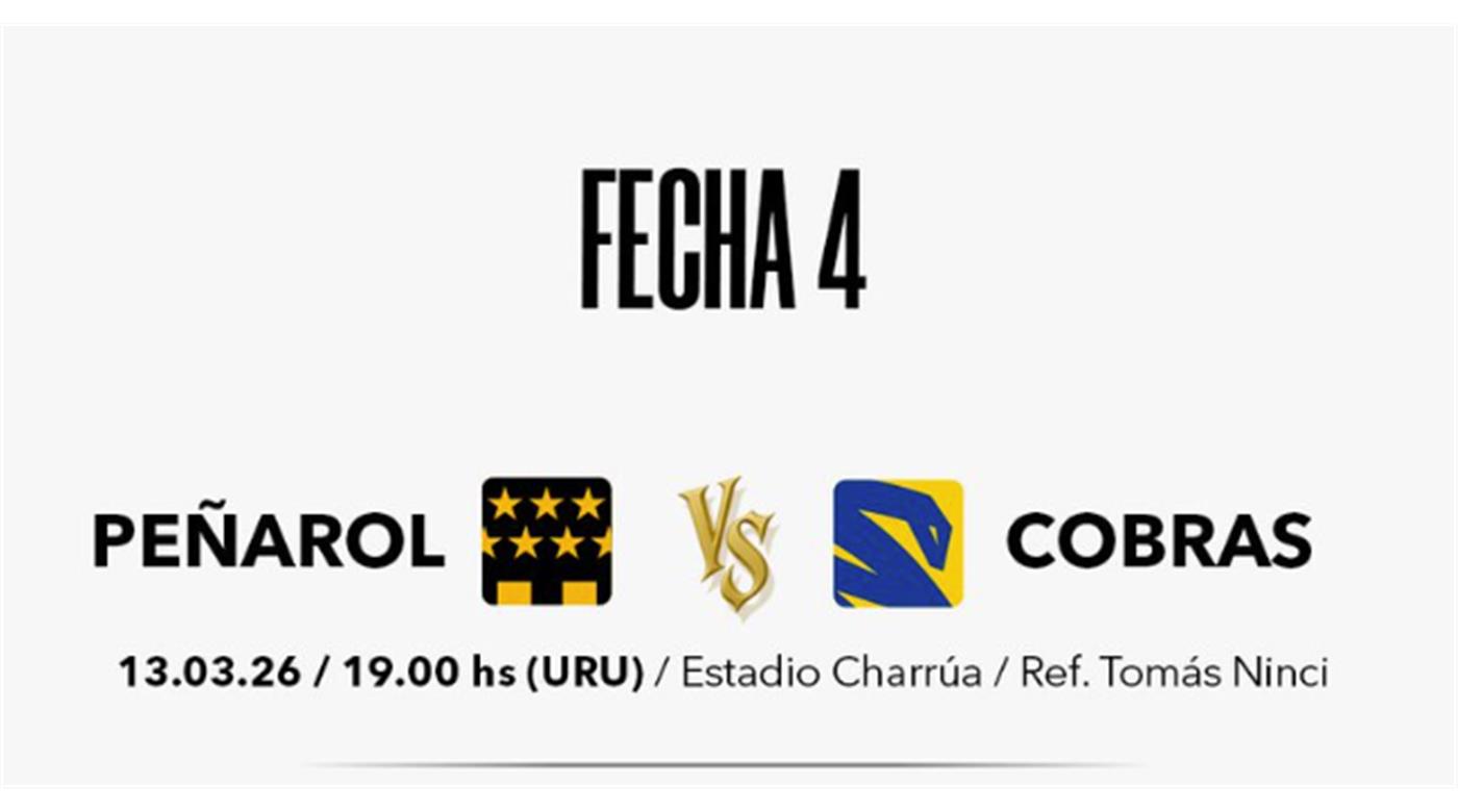 EL CAMPEÓN PEÑAROL QUIERE GANAR PARA ACERCARSE A LA PUNTA Y COBRAS XV BUSCARÁ REPETIR LA VICTORIA 