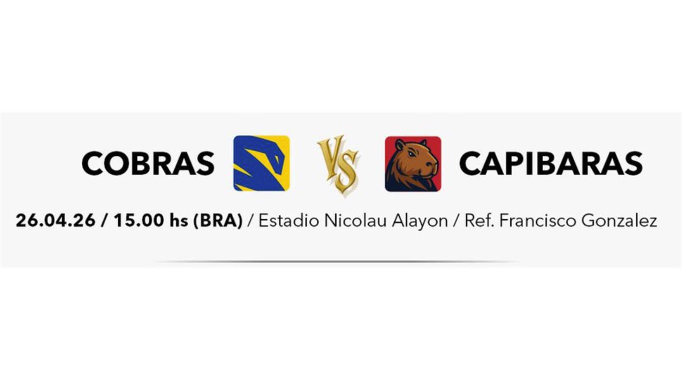 CAPIBARAS VA POR UN TRIUNFO ANTE COBRAS BRASIL PARA NO PERDER SU LUGAR ENTRE LOS CUATRO CLASIFICADOS 