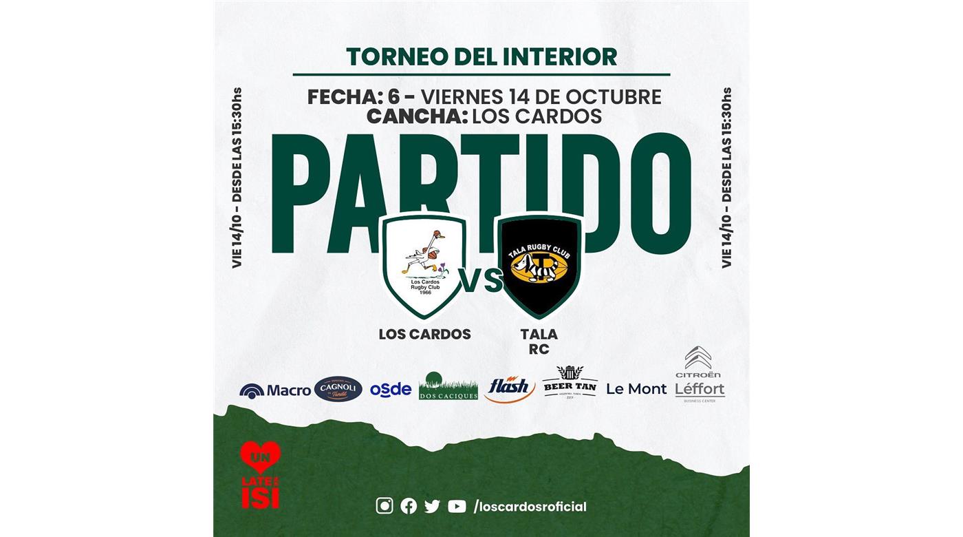LOS CARDOS VS. TALA: EL PARTIDO QUE ABRE LA FECHA 6