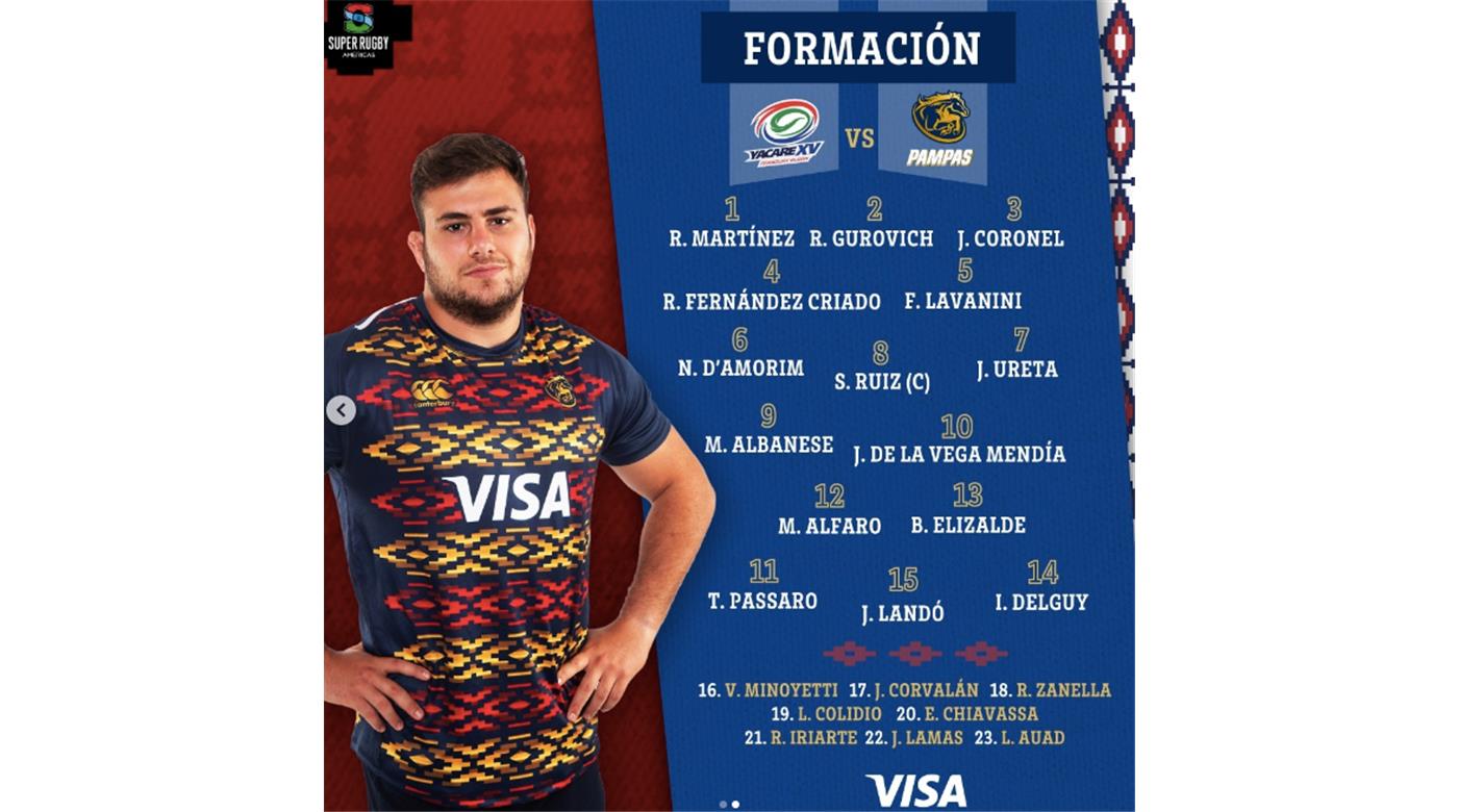 PAMPAS TIENE EQUIPO CONFIRMADO PARA ENFRENTAR A YACARÉ XV. LAS FORMACIONES