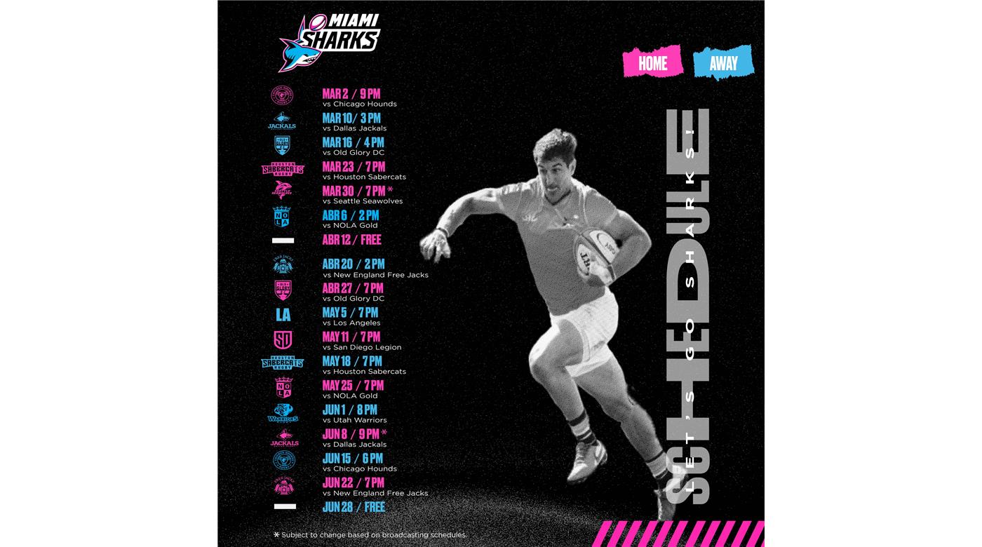 MIAMI SHARKS VA DE VISITA ANTE SEATTLE SEAWOLVES EN BUSCA DE SU PRIMER TRIUNFO EN LA MLR