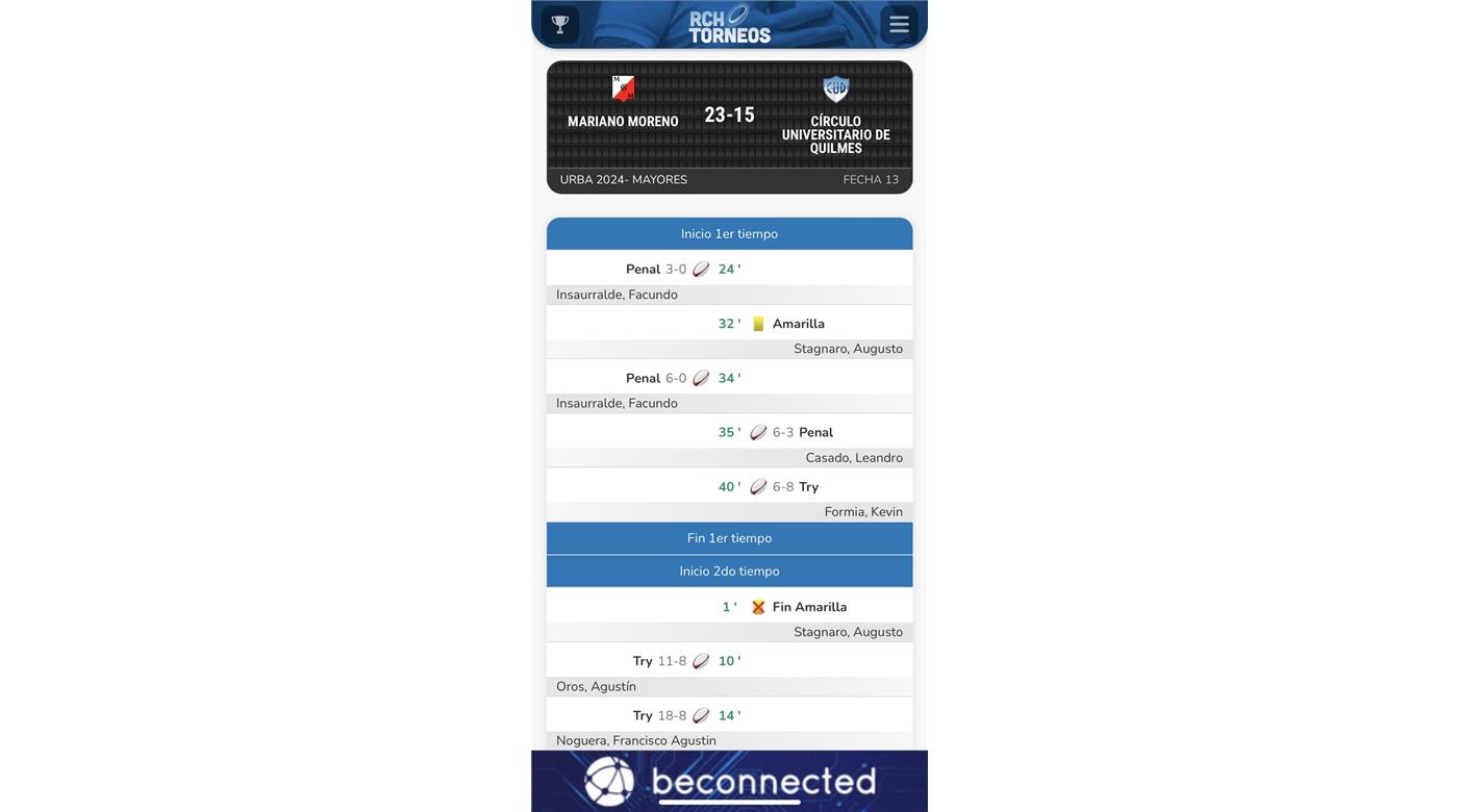 MARIANO MORENO VENCIÓ A CUQ Y TERMINÓ LA PRIMERA RUEDA DE LA MEJOR MANERA