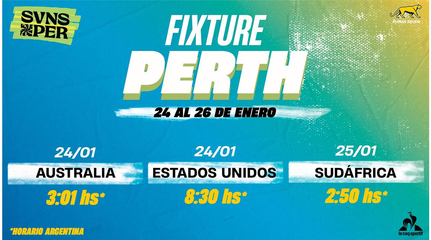 LOS PUMAS 7S ESPERAN SU DEBUT EN PERTH, AUSTRALIA