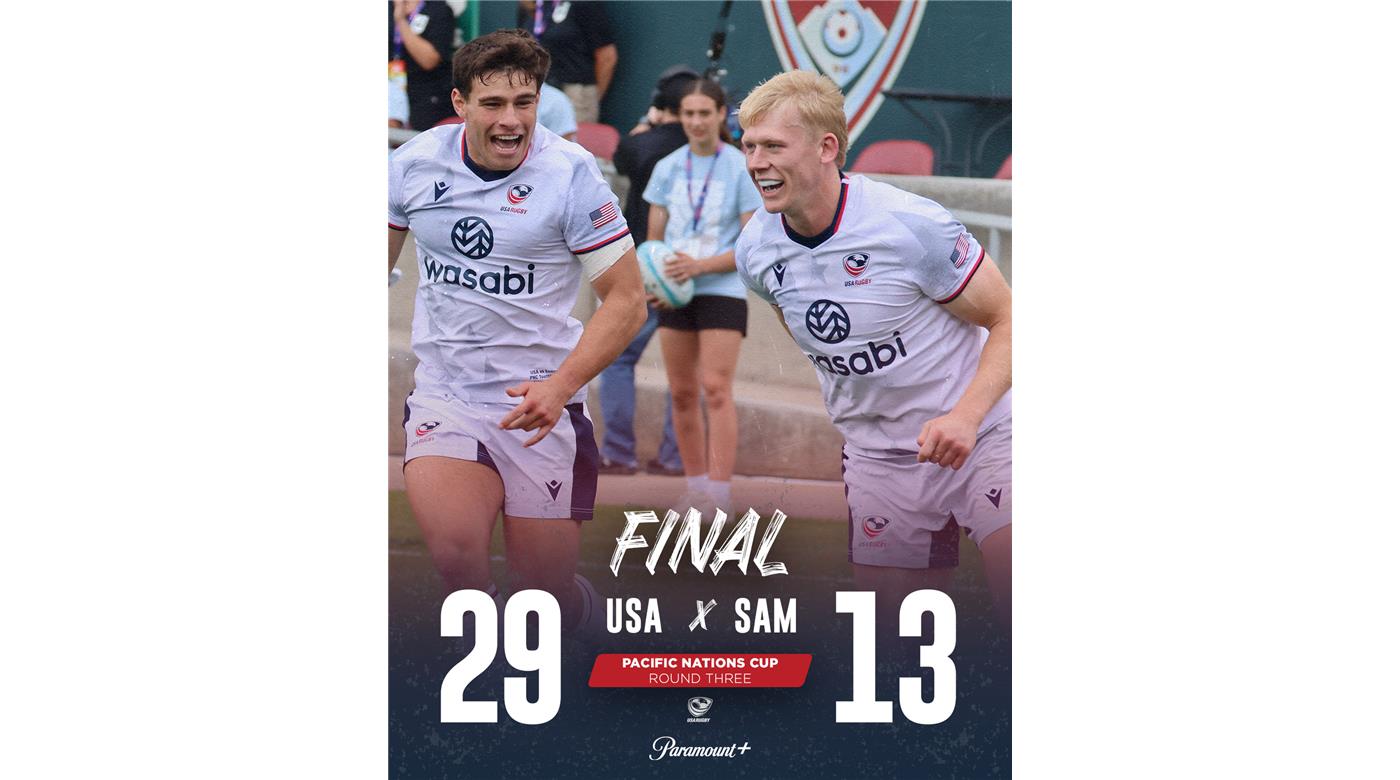 ESTADOS UNIDOS VENCIÓ A SAMOA Y ES EL VIGESIMOSEGUNDO EQUIPO CLASIFICADO AL MUNDIAL DE AUSTRALIA 2027