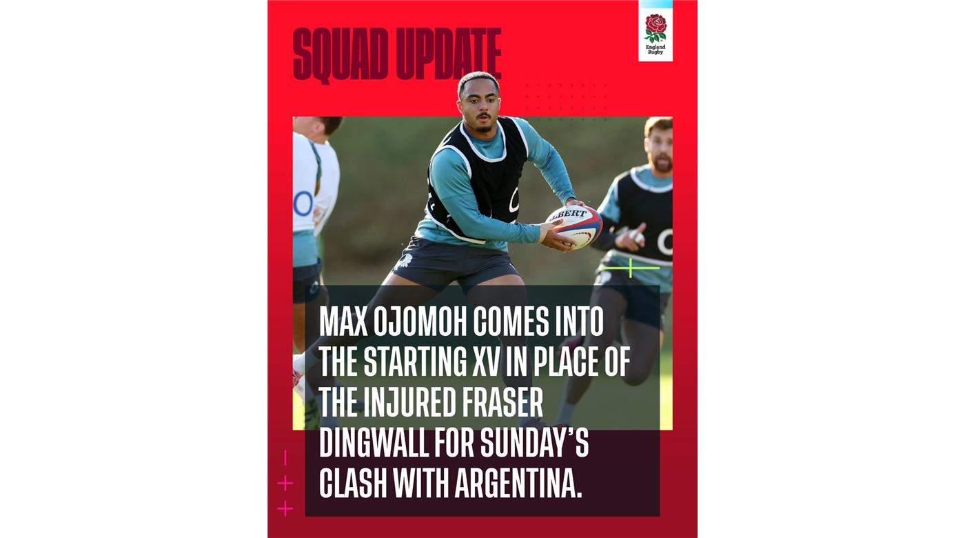 NUEVA VARIANTE EN INGLATERRA, SE LESIONÓ DINGWALL E INGRESA MAX OJOMOH, PARA RECIBIR EL DOMINGO A LOS PUMAS 