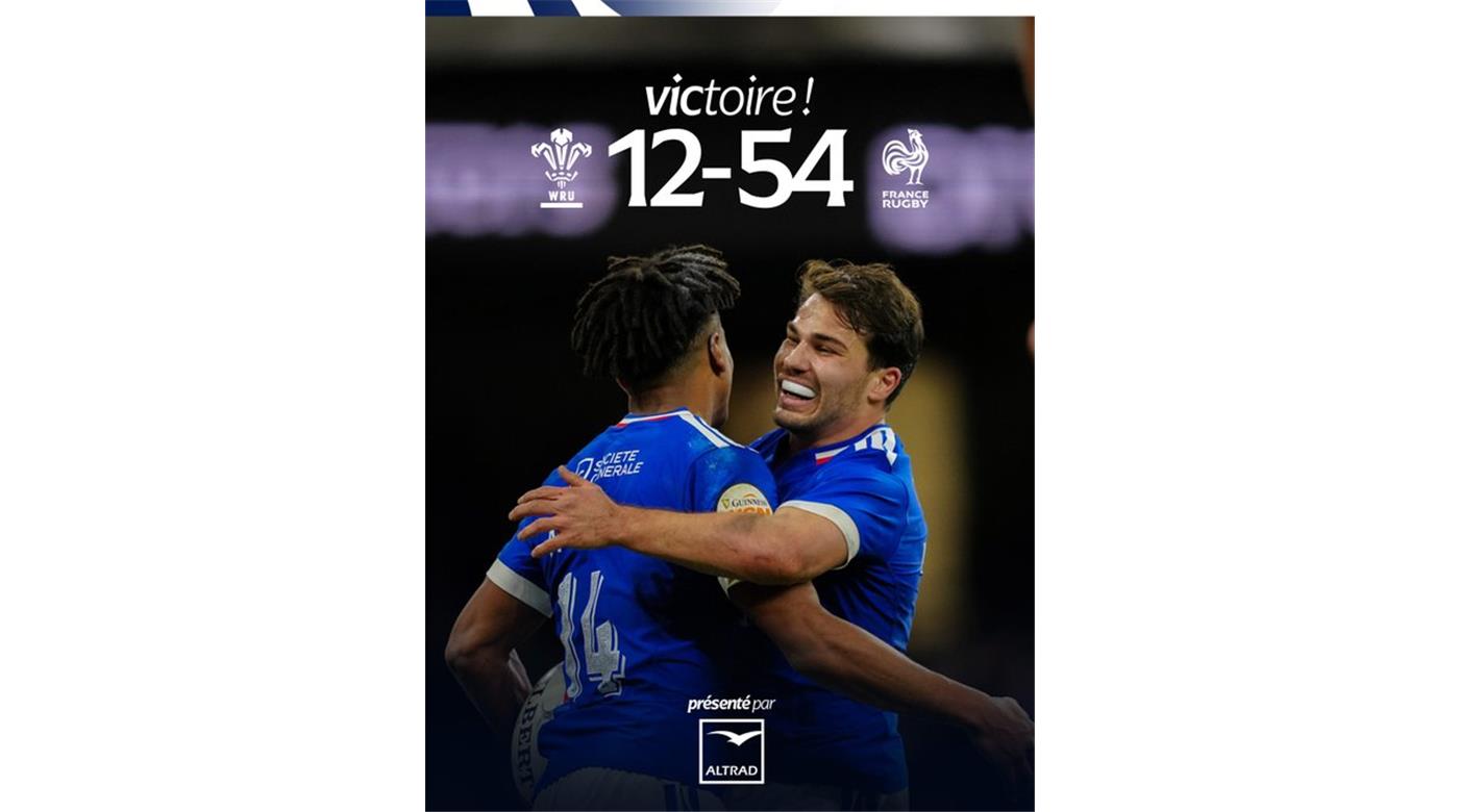 FRANCIA FUE PURO RUGBY CHAMPAGNE: EXTENDIÓ SU GRAN PRESENTE CON UNA GOLEADA ANTE GALES