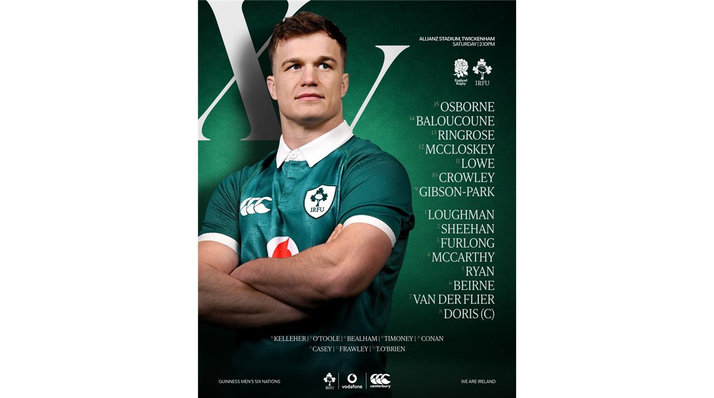 INGLATERRA IRÁ CON TRES CAMBIOS PARA ENFRENTAR A IRLANDA